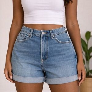 Democracy Denim Roll-Cuff Women's Shorts - Blue